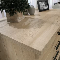 Home Square 4-Piece Set With Executive Desk Computer Hutch & 2 Filing Cabinets -CYMAX Sales 2567735 9 L