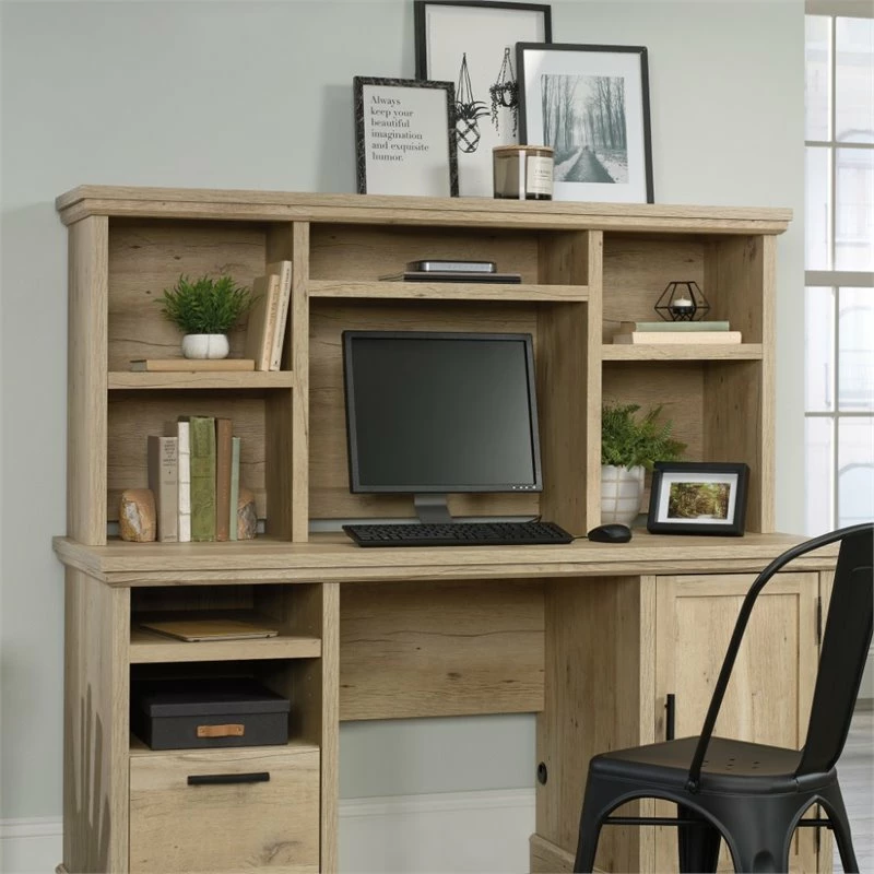 Home Square 2-Piece Set With Executive Desk & Computer Hutch In Prime Oak 6 Home Square 2-Piece Set With Executive Desk & Computer Hutch In Prime Oak - Image 4