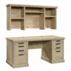 Home Square 2-Piece Set With Executive Desk & Computer Hutch In Prime Oak 2 Home Square 2-Piece Set With Executive Desk & Computer Hutch In Prime Oak -CYMAX Sales 2567738 L