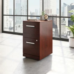 Home Square 2-Piece Set With Desk Shell And 2-Drawers Mobile File Cabinet 18 Home Square 2-Piece Set With Desk Shell And 2-Drawers Mobile File Cabinet -CYMAX Sales 2568276 3 L