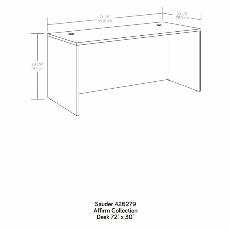 Home Square 2-Piece Set With Desk Shell And 5-Shelf Bookcase In Classic Cherry 9 Home Square 2-Piece Set With Desk Shell And 5-Shelf Bookcase In Classic Cherry - Image 7