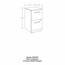 Home Square 3-Piece Set With Executive Desk 2-Drawers File Cabinet & Bookcase -CYMAX Sales 2568280 13 L