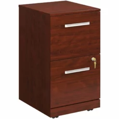 Home Square 3-Piece Set With Executive Desk 2-Drawers File Cabinet & Bookcase -CYMAX Sales 2568280 3 L