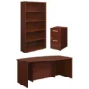 Home Square 3-Piece Set With Executive Desk 2-Drawers File Cabinet & Bookcase -CYMAX Sales 2568280 L