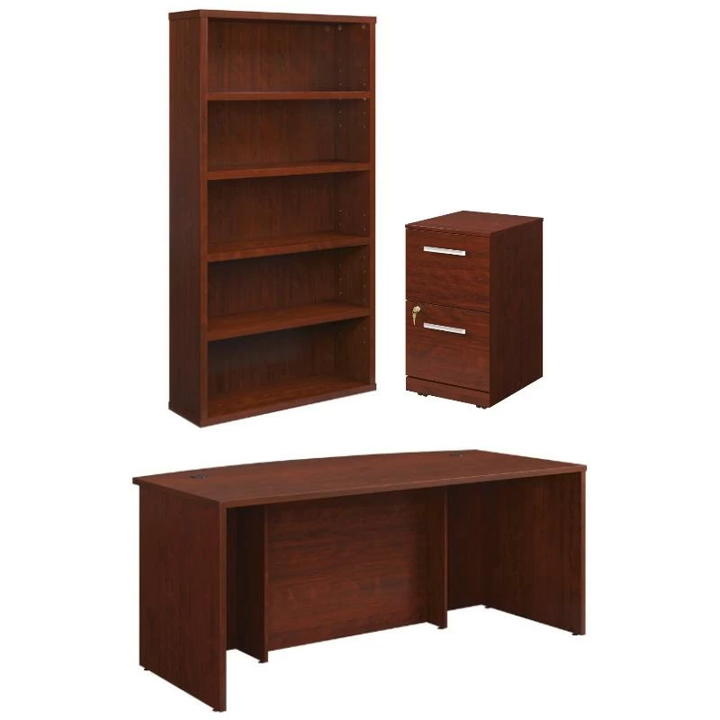 Home Square 3-Piece Set With Executive Desk 2-Drawers File Cabinet & Bookcase 3 Home Square 3-Piece Set With Executive Desk 2-Drawers File Cabinet & Bookcase