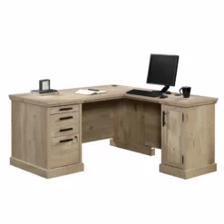 Home Square 2-Piece Set With 60" L-Shaped Desk & Utility Stand Library Base -CYMAX Sales 2568614 7 L