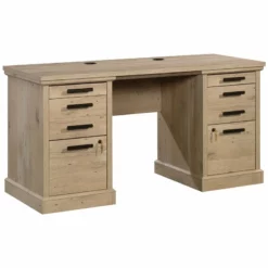 Home Square 2-Piece Set With 60" Credenza Desk & Small Filing Cabinet Credenza -CYMAX Sales 2568616 2 L