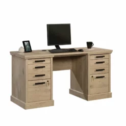 Home Square 2-Piece Set With 60" Credenza Desk & Utility Stand Library Base 29 Home Square 2-Piece Set With 60" Credenza Desk & Utility Stand Library Base -CYMAX Sales 2568617 7 L
