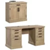 Home Square 2-Piece Set With 60" Credenza Desk & Utility Stand Library Base -CYMAX Sales 2568617 L