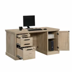 Home Square 2-Piece Set With Double Pedestal Desk & Lateral File Cabinet -CYMAX Sales 2568621 10 L