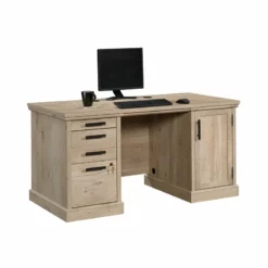 Home Square 2-Piece Set With Double Pedestal Desk & Lateral File Cabinet -CYMAX Sales 2568621 12 L