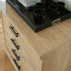 Home Square 2-Piece Set With Double Pedestal Desk & Lateral File Cabinet -CYMAX Sales 2568621 15 L