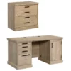 Home Square 2-Piece Set With Double Pedestal Desk & Lateral File Cabinet -CYMAX Sales 2568621 L