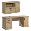 Home Square 2-Piece Set With Space Credenza Desk & Small Filing Cabinet Credenza -CYMAX Sales 2568625 L