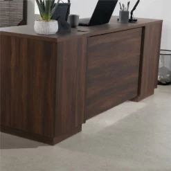 Home Square 2-Piece Set With Credenza Desk & 2-Drawer Lateral File Cabinet -CYMAX Sales 2568638 12 L