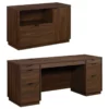 Home Square 2-Piece Set With Computer Credenza Desk & Small Filing Cabinet -CYMAX Sales 2568639 L