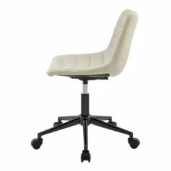 New Pacific Direct Claire 22" Fabric And Plywood Swivel Office Chair In Cream -CYMAX Sales 2568982 2 L