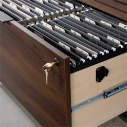 Home Square 2-Piece Set With 60" Credenza Desk & 2-Drawer Lateral File Cabinet -CYMAX Sales 2570330 15 L