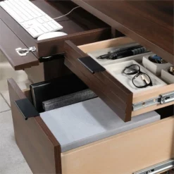 Home Square 2-Piece Set With 60" Credenza Desk & Filing Cabinet Credenza -CYMAX Sales 2570331 11 L