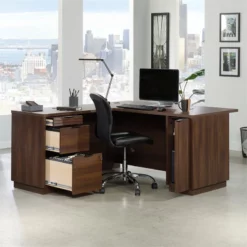 Home Square 2-Piece Set With 60" L-Shaped Computer Desk & Small Filing Cabinet -CYMAX Sales 2570334 10 L