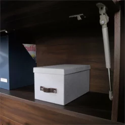 Home Square 2-Piece Set With Excutive Desk & Hutch In Spiced Mahogany -CYMAX Sales 2570341 12 L