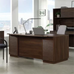 Home Square 2-Piece Set With Excutive Desk & Hutch In Spiced Mahogany -CYMAX Sales 2570341 13 L