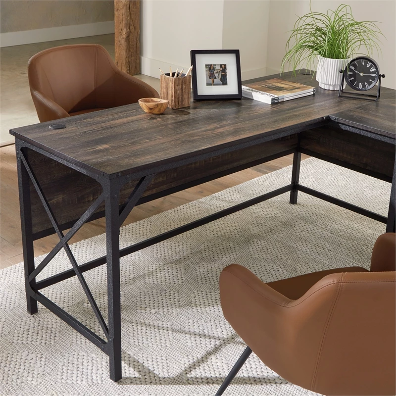 Home Square 2-Piece Set With L-Shaped Desk & Lateral File In Carbon Oak 21 Home Square 2-Piece Set With L-Shaped Desk & Lateral File In Carbon Oak - Image 19