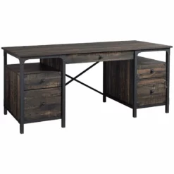 Home Square 2-Piece Set With Executive Desk & Lateral File In Carbon Oak -CYMAX Sales 2570360 2 L