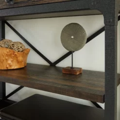 Home Square 3-Piece Set With Executive Desk Large Hutch & Small Credenza -CYMAX Sales 2570364 15 L