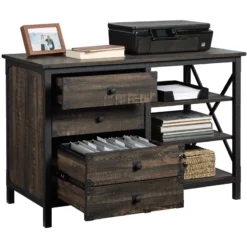 Home Square 3-Piece Set With Executive Desk Large Hutch & Small Credenza -CYMAX Sales 2570364 19 L