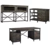 Home Square 3-Piece Set With Executive Desk Large Hutch & Small Credenza 2 Home Square 3-Piece Set With Executive Desk Large Hutch & Small Credenza -CYMAX Sales 2570364 L
