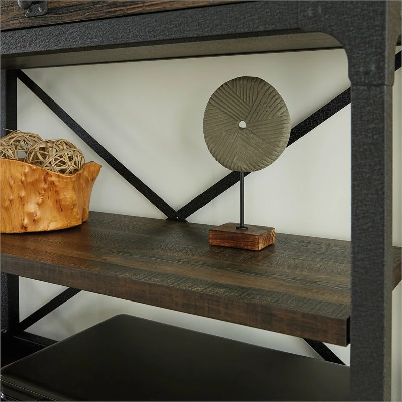 Home Square 2-Piece Set With Executive Desk & Large Hutch In Carbon Oak 21 Home Square 2-Piece Set With Executive Desk & Large Hutch In Carbon Oak - Image 19