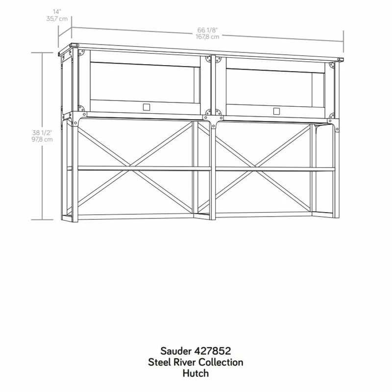Home Square 2-Piece Set With Executive Desk & Large Hutch In Carbon Oak 9 Home Square 2-Piece Set With Executive Desk & Large Hutch In Carbon Oak - Image 7