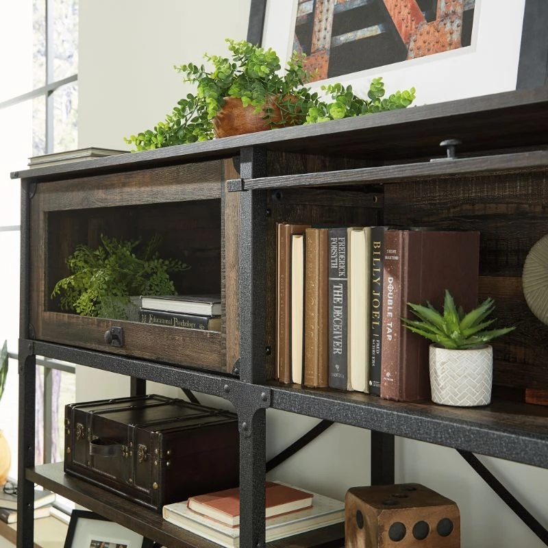 Home Square 2-Piece Set With Executive Desk & Large Hutch In Carbon Oak 11 Home Square 2-Piece Set With Executive Desk & Large Hutch In Carbon Oak - Image 9