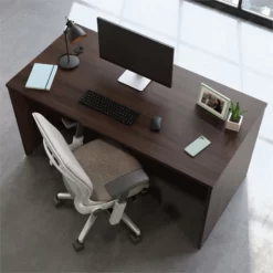 Sauder Affirm 60x30" Engineered Wood Desk In Noble Elm/Brown -CYMAX Sales 2570431 4 L