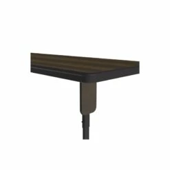 UrbanPro 24"W X 48"D Metal & Wood Flip Top Table W/ Casters In Cherry/Black -CYMAX Sales 2575833 4 L