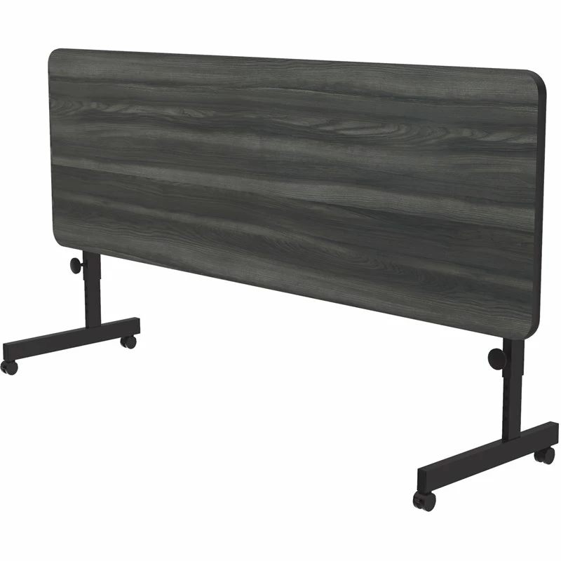 UrbanPro 24"W X 72"D Metal & Wood Flip Top Table In New England Driftwood 4 UrbanPro 24"W X 72"D Metal & Wood Flip Top Table In New England Driftwood - Image 2