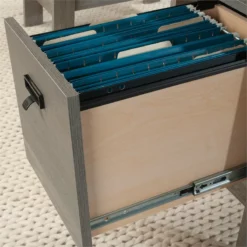 UrbanPro Trestle Engineered Wood Executive Desk In Mystic Oak -CYMAX Sales 2576028 11 L