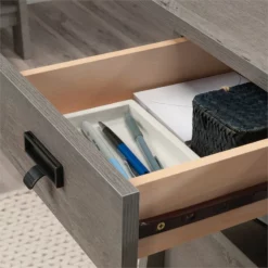 UrbanPro Trestle Engineered Wood Executive Desk In Mystic Oak -CYMAX Sales 2576028 13 L