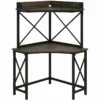 UrbanPro Engineered Wood/Metal Corner Home Office Desk In Carbon Oak -CYMAX Sales 2576029 L
