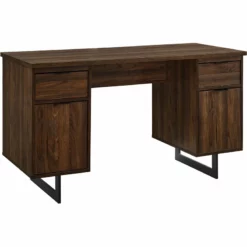 Urbanpro 54" Executive Desk With Dual Storage In Dark Walnut