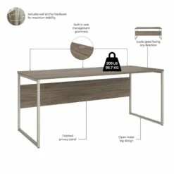 UrbanPro Modern Engineered Wood Computer Table Desk In Hickory Brown 24 UrbanPro Modern Engineered Wood Computer Table Desk In Hickory Brown -CYMAX Sales 2577902 22 L