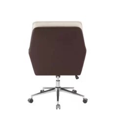 Linon Stella Metal Swivel Chair In Natural And Brown -CYMAX Sales 2594022 5 L