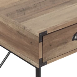 AGHDeco Orman Contemporary Steel And Wood Desk In Rustic Oak 17 AGHDeco Orman Contemporary Steel And Wood Desk In Rustic Oak -CYMAX Sales 2595911 5 L