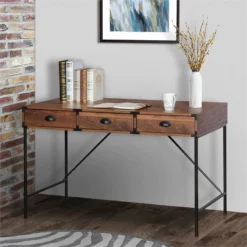 AGHDeco Orman Transitional Particle Board/Wood Desk In Walnut -CYMAX Sales 2595912 1 L