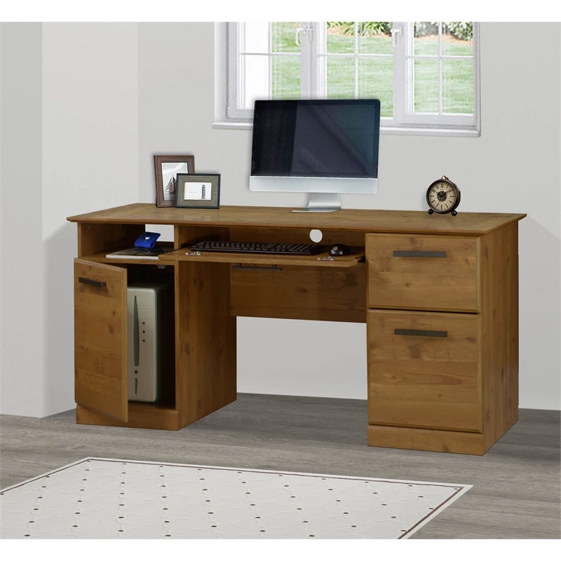 Saint Birch Austin Contemporary 60 Inches Wood Writing Desk In Brown 4 Saint Birch Austin Contemporary 60 Inches Wood Writing Desk In Brown - Image 2