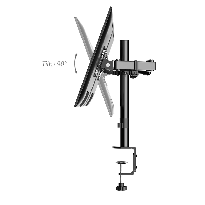 Rocelco 46in Adjustable Standing Desk Converter Double Monitor Arm BUNDLE Black 9 Rocelco 46in Adjustable Standing Desk Converter Double Monitor Arm BUNDLE Black - Image 7