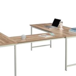 Sauder Bergen Circle Engineered Wood Desk Connector Bridge In Kiln Acacia/Brown 11 Sauder Bergen Circle Engineered Wood Desk Connector Bridge In Kiln Acacia/Brown -CYMAX Sales 2604709 2 L