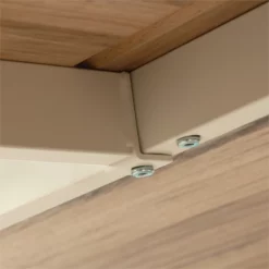 Sauder Bergen Circle Engineered Wood Desk Connector Bridge In Kiln Acacia/Brown 15 Sauder Bergen Circle Engineered Wood Desk Connector Bridge In Kiln Acacia/Brown -CYMAX Sales 2604709 6 L