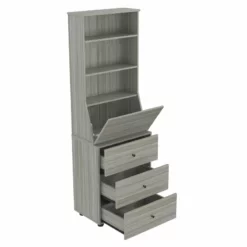 Home Square 2-Piece Set With 2-Drawer Wood Computer Desk & 3 Shelf Bookcase 31 Home Square 2-Piece Set With 2-Drawer Wood Computer Desk & 3 Shelf Bookcase -CYMAX Sales 2607330 11 L